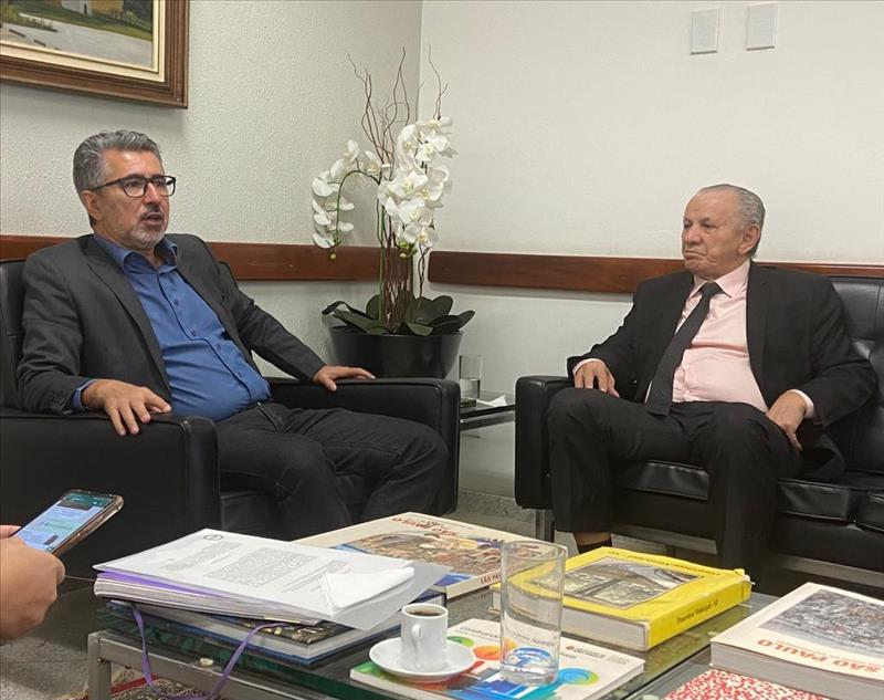 Conselheiro presidente do TCMSP, João Antonio, e o presidente do TCE-RR, Manoel Dantas Dias