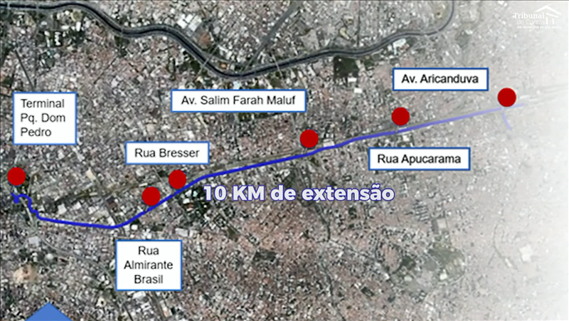Trecho do BRT Radial Leste