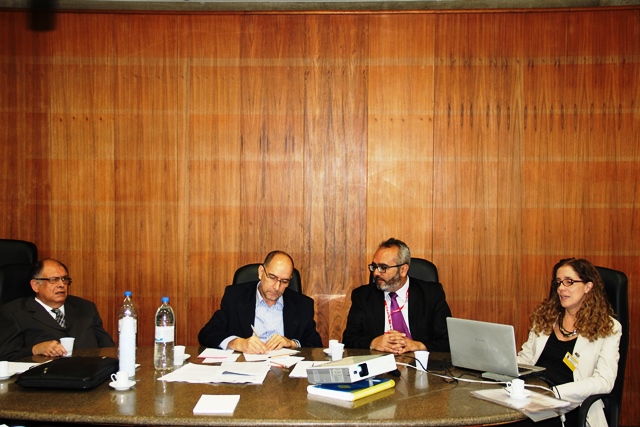 Da esquerda para a direita: Ayrton Neiva Júnior (TCM-SP), Pedro Jorge Rocha (TCE-SC), José Luciano Sousa de Andrade (TCE-PB) e Adriana Cuoco Portugal (TC-DF)