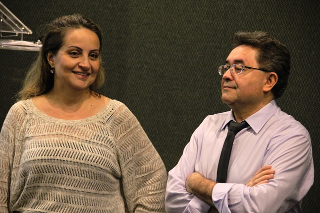 Profª Alessandra Cornazzani e Assessor Sebastião Gomes