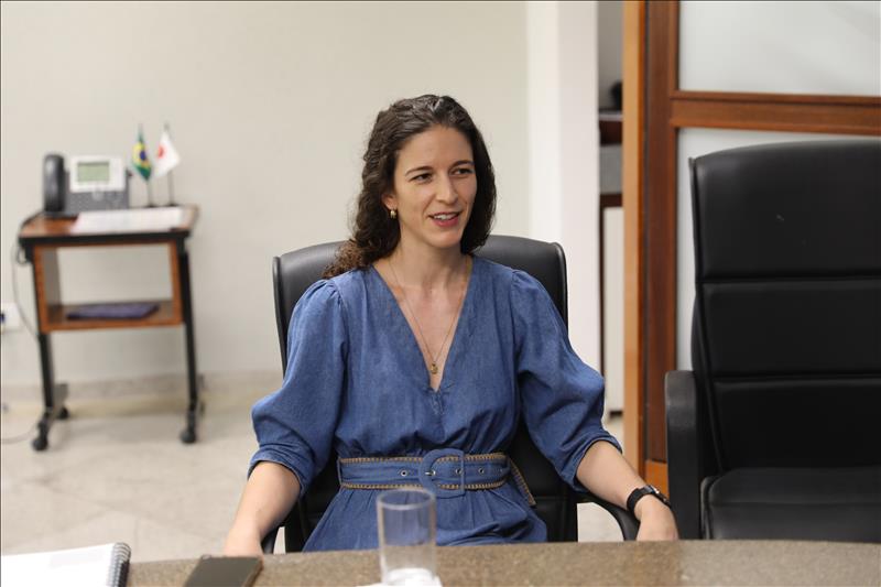 Luciana Guerra, mediadora da visita e chefe da UIE 