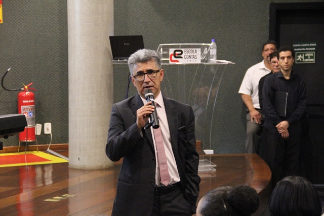 O conselheiro-presidente do TCMSP, João Antonio, discursou no encerramento do Educontas