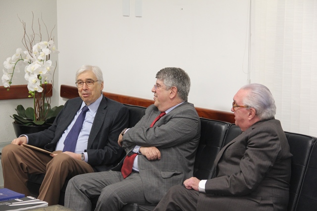 Da esq. para a dir.: Luiz Antônio Fleury Filho, Antonio Donato e Manoel de Queiroz Pereira Calças