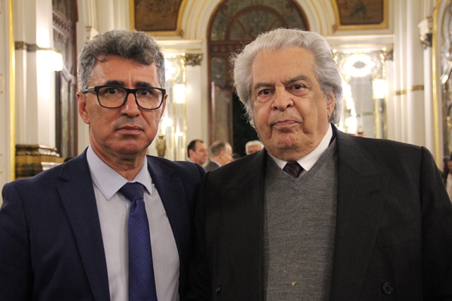 João Antonio da Silva Filho, presidente do TCMSP, e o jurista e professor Celso Antônio Bandeira Mello