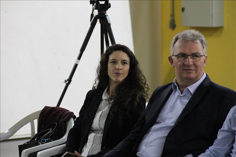Coordenadora do NGG do TCMSP, Luciana Guerra e o assessor de imprensa, Fúlvio Giannella Jr.