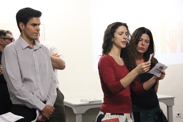 Auditor do TCMSP, Leonardo de Castro, a coordenadora do NGG, Luciana Guerra, e a assessora da Presidência, Sandra Caruso 