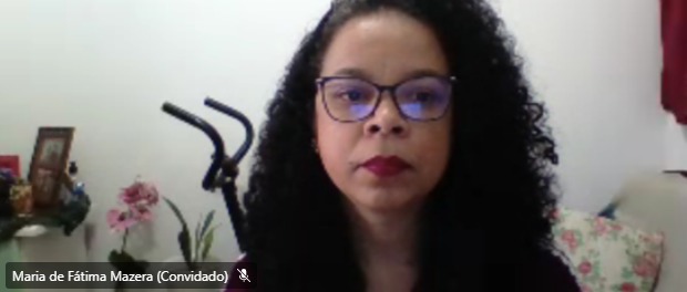 Uma das alunas, Maria de Fátima Mazera