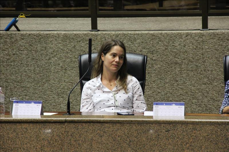 A auditora de controle externo da Corte de Contas, Raquel Oliveira