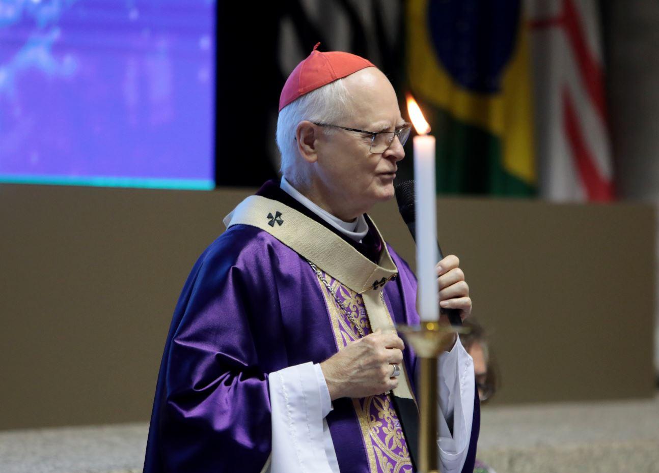 O Cardeal Dom Odilo Scherer volta ao Plenário do TCMSP, onde já havia estado em março de 2023, quando recebeu o Colar de Mérito pelas mãos do agora Presidente da Casa, Conselheiro Domingos Dissei. | Foto: Hilton Souza.