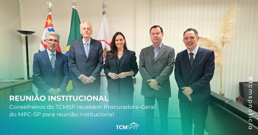 Conselheiros do TCMSP recebem Procuradora-Geral do MPC-SP para reunião institucional